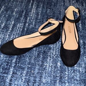 Dream Pairs Black Ankle Strap Flats